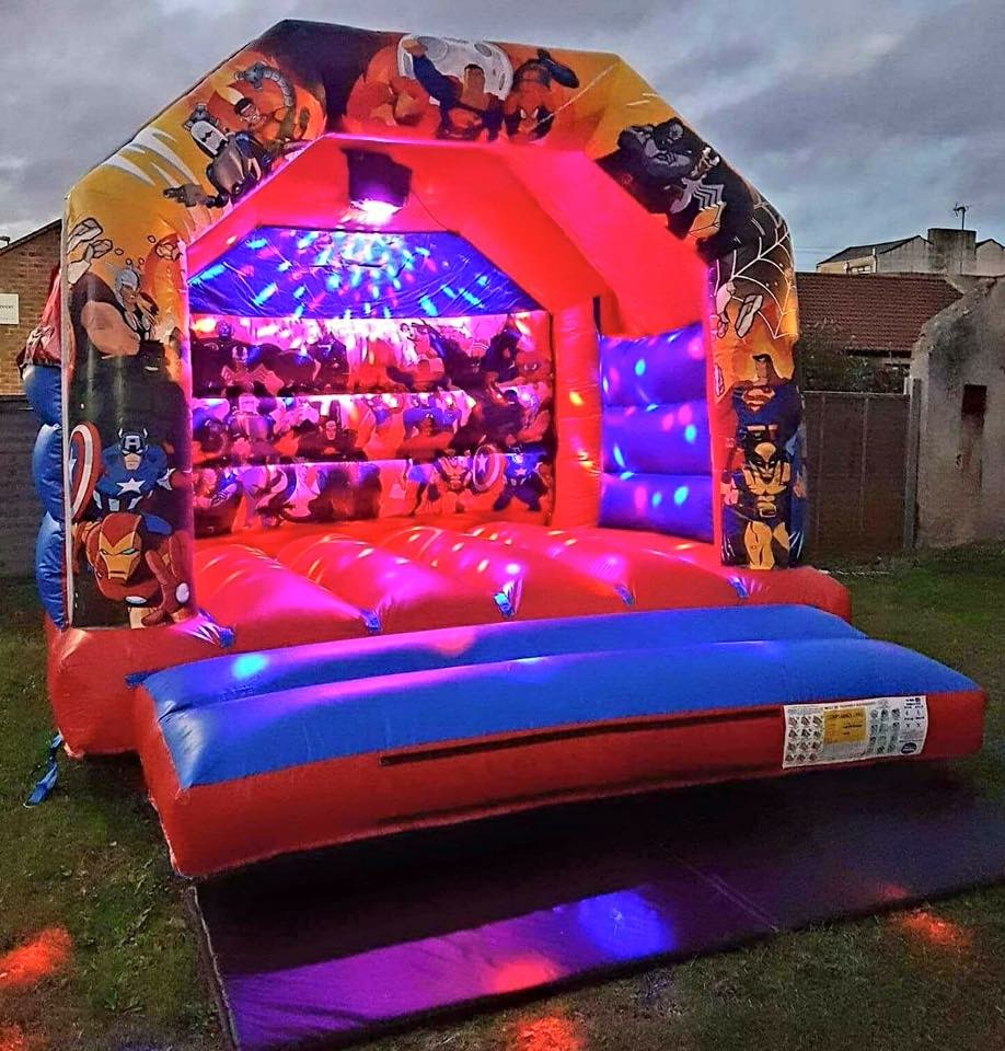 bouncy castle disco dome with slide